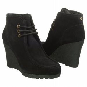 Black Wedge Ankle Boots